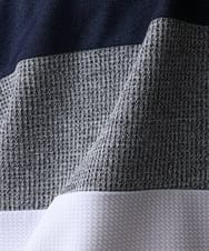 MKKDC06069 MK MICHEL KLEIN HOMME(MKミッシェルクランオム) 【洗える】パネル切替え長袖カットソー ネイビー