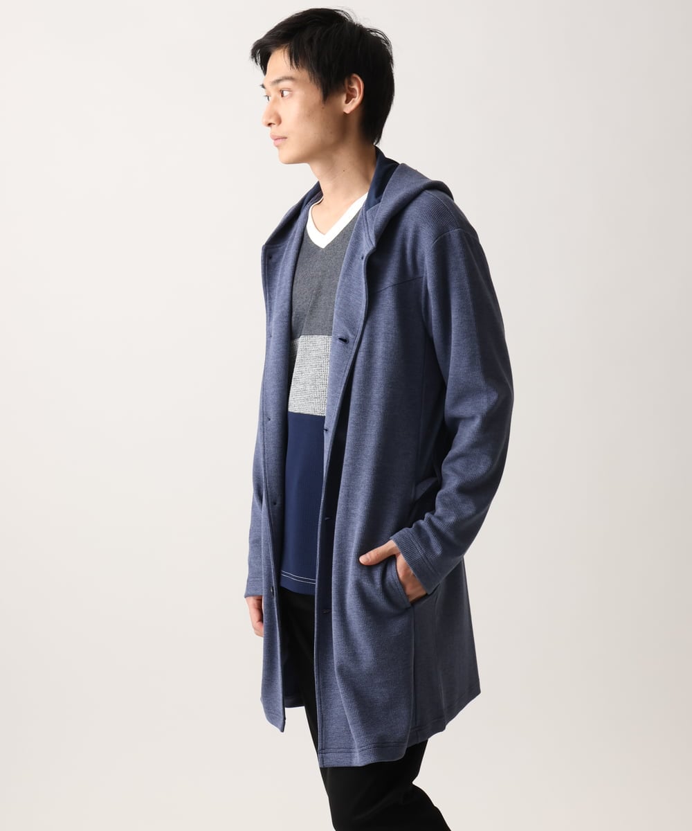 MKKDC06069 MK MICHEL KLEIN HOMME(MKミッシェルクランオム) 【洗える】パネル切替え長袖カットソー ホワイト