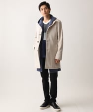 MKKDC06069 MK MICHEL KLEIN HOMME(MKミッシェルクランオム) 【洗える】パネル切替え長袖カットソー ホワイト