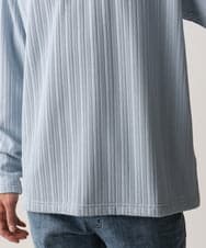 MKKDC07063 MK MICHEL KLEIN HOMME(MKミッシェルクランオム) 【洗える】ヘリンボーン柄長袖カットソー ライトブルー
