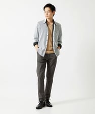MKKGA70059 MK MICHEL KLEIN HOMME(MKミッシェルクランオム) 【洗える】へリンボンVネック半袖Tシャツ ベージュ(82)