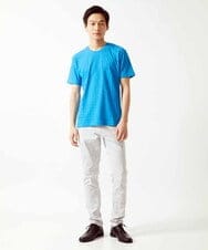 MKKGA71059 MK MICHEL KLEIN HOMME(MKミッシェルクランオム) 【洗える】へリンボン クルーネックTシャツ ブルー