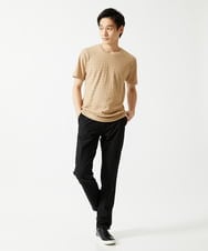 MKKGA71059 MK MICHEL KLEIN HOMME(MKミッシェルクランオム) 【洗える】へリンボン クルーネックTシャツ ベージュ