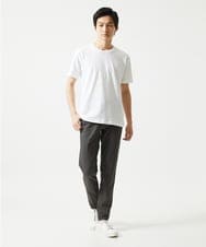 MKKGA71059 MK MICHEL KLEIN HOMME(MKミッシェルクランオム) 【洗える】へリンボン クルーネックTシャツ ホワイト