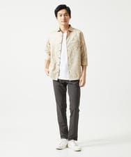 MKKGA71059 MK MICHEL KLEIN HOMME(MKミッシェルクランオム) 【洗える】へリンボン クルーネックTシャツ ホワイト