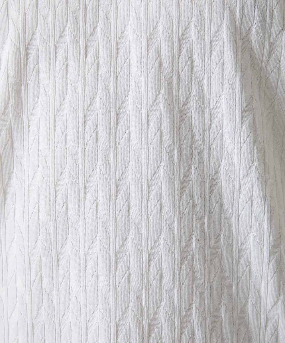 MKKGA71059 MK MICHEL KLEIN HOMME(MKミッシェルクランオム) 【洗える】へリンボン クルーネックTシャツ ホワイト