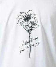 MKKGC10063 MK MICHEL KLEIN HOMME(MKミッシェルクランオム) 【洗える】フラワー刺繍VネックTシャツ ホワイト