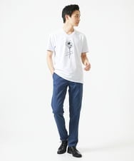 MKKGC10063 MK MICHEL KLEIN HOMME(MKミッシェルクランオム) 【洗える】フラワー刺繍VネックTシャツ ホワイト