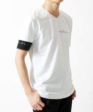 MKKGC21069 MK MICHEL KLEIN HOMME(MKミッシェルクランオム) 【残りわずか】【洗える】アシメトリープリントＴシャツ ホワイト