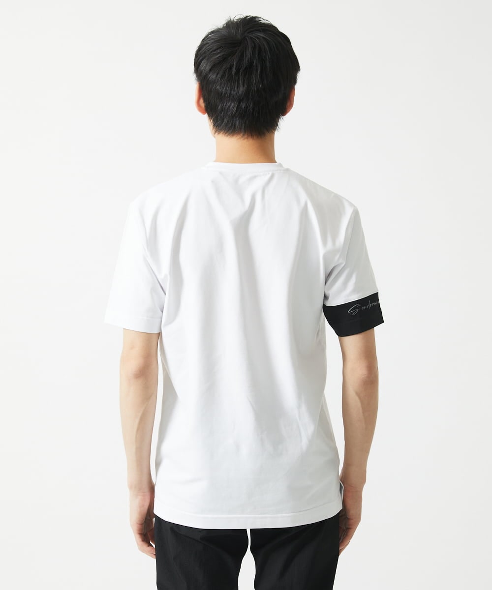 MKKGC21069 MK MICHEL KLEIN HOMME(MKミッシェルクランオム) 【残りわずか】【洗える】アシメトリープリントＴシャツ ホワイト
