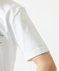 MKKGC21069 MK MICHEL KLEIN HOMME(MKミッシェルクランオム) 【残りわずか】【洗える】アシメトリープリントＴシャツ ホワイト