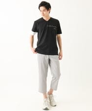 MKKGC21069 MK MICHEL KLEIN HOMME(MKミッシェルクランオム) 【残りわずか】【洗える】アシメトリープリントＴシャツ ブラック
