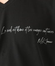 MKKGC21069 MK MICHEL KLEIN HOMME(MKミッシェルクランオム) 【残りわずか】【洗える】アシメトリープリントＴシャツ ブラック