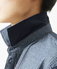 MKKGC32090 MK MICHEL KLEIN HOMME(MKミッシェルクランオム) 【残りわずか/洗える】ストライプサッカーポロシャツ  ブルー