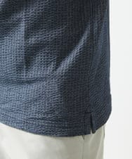 MKKGC32090 MK MICHEL KLEIN HOMME(MKミッシェルクランオム) 【残りわずか/洗える】ストライプサッカーポロシャツ  ブルー