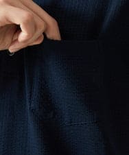 MKKGC32090 MK MICHEL KLEIN HOMME(MKミッシェルクランオム) 【残りわずか/洗える】ストライプサッカーポロシャツ  ネイビー