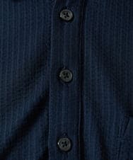 MKKGC32090 MK MICHEL KLEIN HOMME(MKミッシェルクランオム) 【残りわずか/洗える】ストライプサッカーポロシャツ  ネイビー