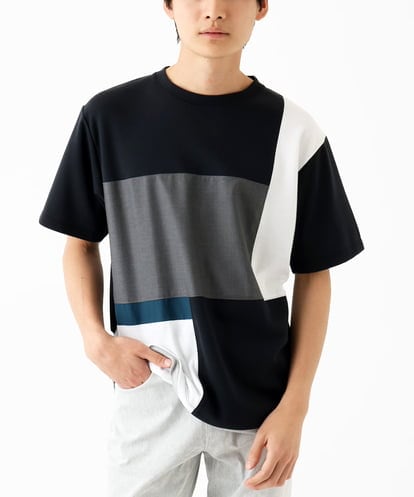 MKKGC85054  【接触冷感】ブロック切替Tシャツ