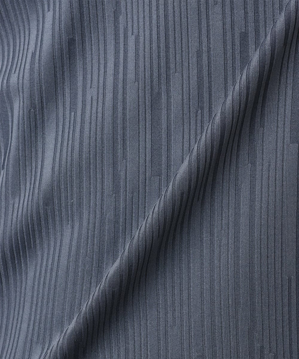 MKKHA72079 MK MICHEL KLEIN HOMME(MKミッシェルクランオム) 【残りわずか／洗える】3ＤストライプテレコＶネックＴシャツ パープル