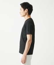 MKKHA72079 MK MICHEL KLEIN HOMME(MKミッシェルクランオム) 【残りわずか／洗える】3ＤストライプテレコＶネックＴシャツ ブラック