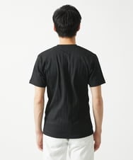 MKKHA72079 MK MICHEL KLEIN HOMME(MKミッシェルクランオム) 【残りわずか／洗える】3ＤストライプテレコＶネックＴシャツ ブラック