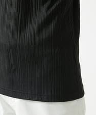 MKKHA72079 MK MICHEL KLEIN HOMME(MKミッシェルクランオム) 【残りわずか／洗える】3ＤストライプテレコＶネックＴシャツ ブラック