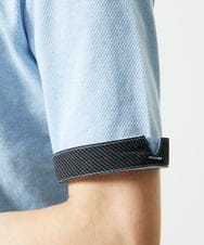 MKKIA53110 MK MICHEL KLEIN HOMME(MKミッシェルクランオム) 【残りわずか】ブラックストライプカラーポロシャツ ライトブルー