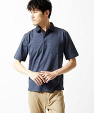 MKKIA53110 MK MICHEL KLEIN HOMME(MKミッシェルクランオム) 【残りわずか】ブラックストライプカラーポロシャツ ネイビー