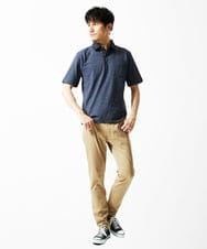 MKKIA53110 MK MICHEL KLEIN HOMME(MKミッシェルクランオム) 【残りわずか】ブラックストライプカラーポロシャツ ネイビー