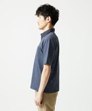 MKKIA53110 MK MICHEL KLEIN HOMME(MKミッシェルクランオム) 【残りわずか】ブラックストライプカラーポロシャツ ネイビー