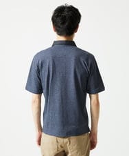 MKKIA53110 MK MICHEL KLEIN HOMME(MKミッシェルクランオム) 【残りわずか】ブラックストライプカラーポロシャツ ネイビー