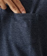 MKKIA53110 MK MICHEL KLEIN HOMME(MKミッシェルクランオム) 【残りわずか】ブラックストライプカラーポロシャツ ネイビー