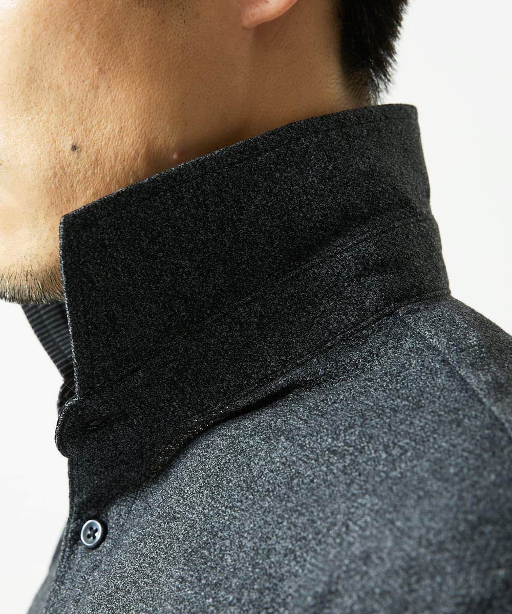MKKIA53110 MK MICHEL KLEIN HOMME(MKミッシェルクランオム) 【残りわずか】ブラックストライプカラーポロシャツ ブラック
