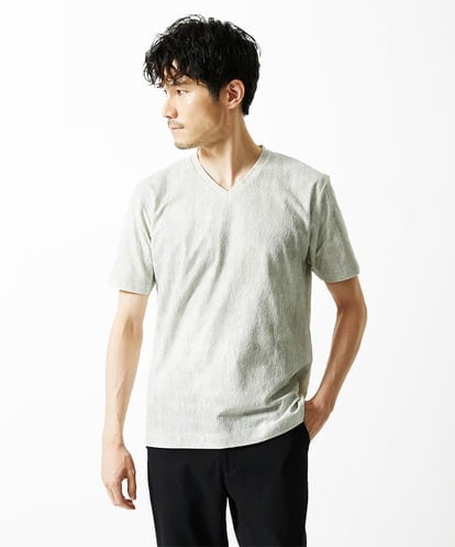 MKKIC01055 MK MICHEL KLEIN HOMME 【残りわずか/在庫限り】ジャガードカットソー半袖