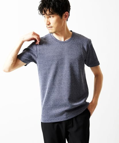 MKKIC18059 MK MICHEL KLEIN HOMME 【洗える】ワッフルカットソー