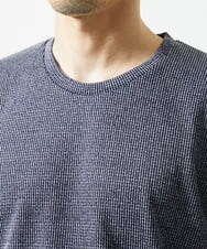 MKKIC18059 MK MICHEL KLEIN HOMME(MKミッシェルクランオム) 【洗える】ワッフルカットソー ネイビー