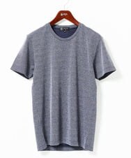 MKKIC18059 MK MICHEL KLEIN HOMME(MKミッシェルクランオム) 【洗える】ワッフルカットソー ネイビー