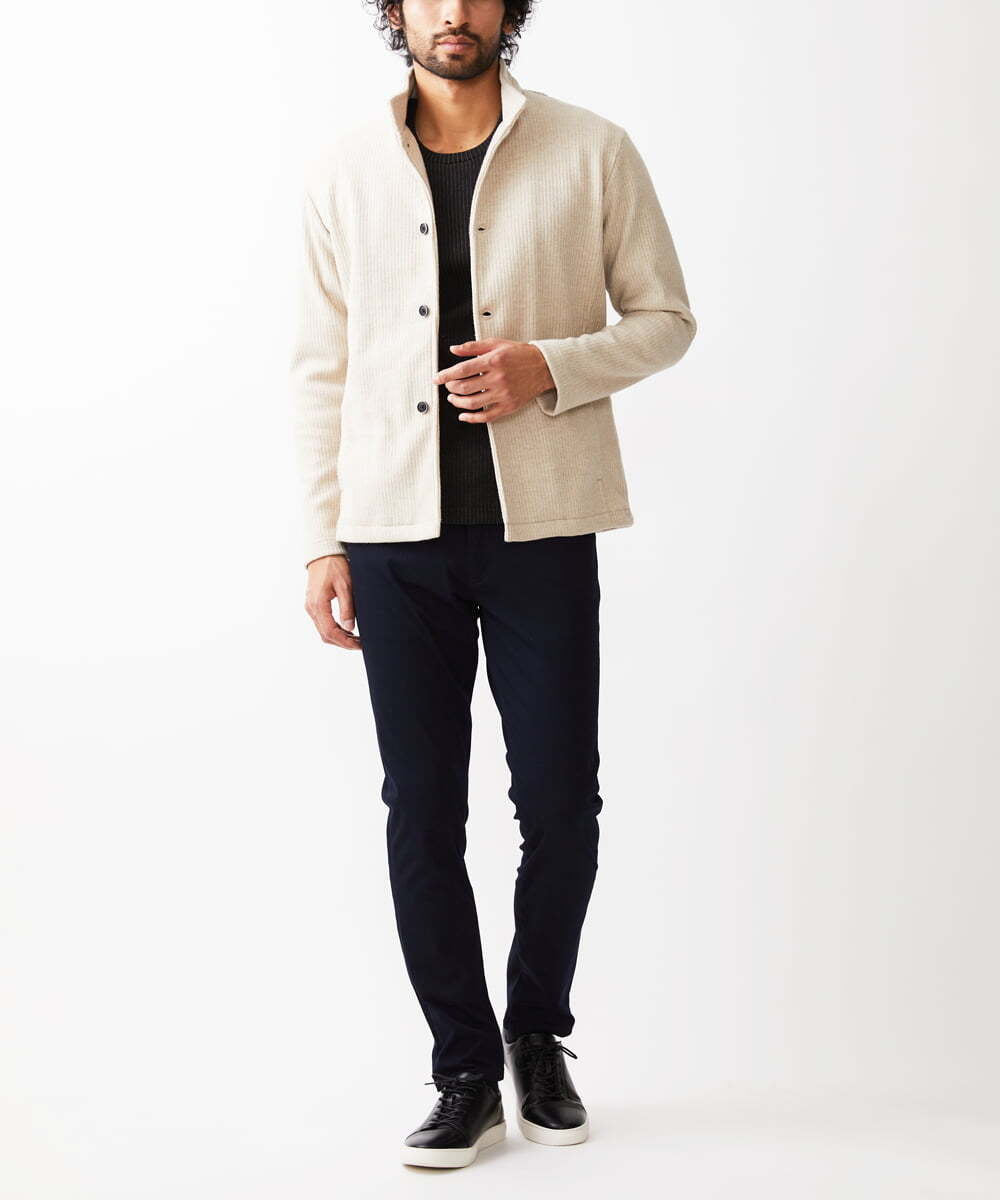 MKLAC04090 MK MICHEL KLEIN HOMME(MKミッシェルクランオム) 【色・サイズ残りわずか】ベーシックストレッチパンツ  ネイビー