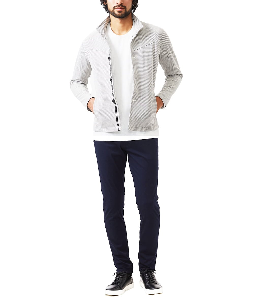 MKLAC04090 MK MICHEL KLEIN HOMME(MKミッシェルクランオム) 【色・サイズ残りわずか】ベーシックストレッチパンツ  ネイビー