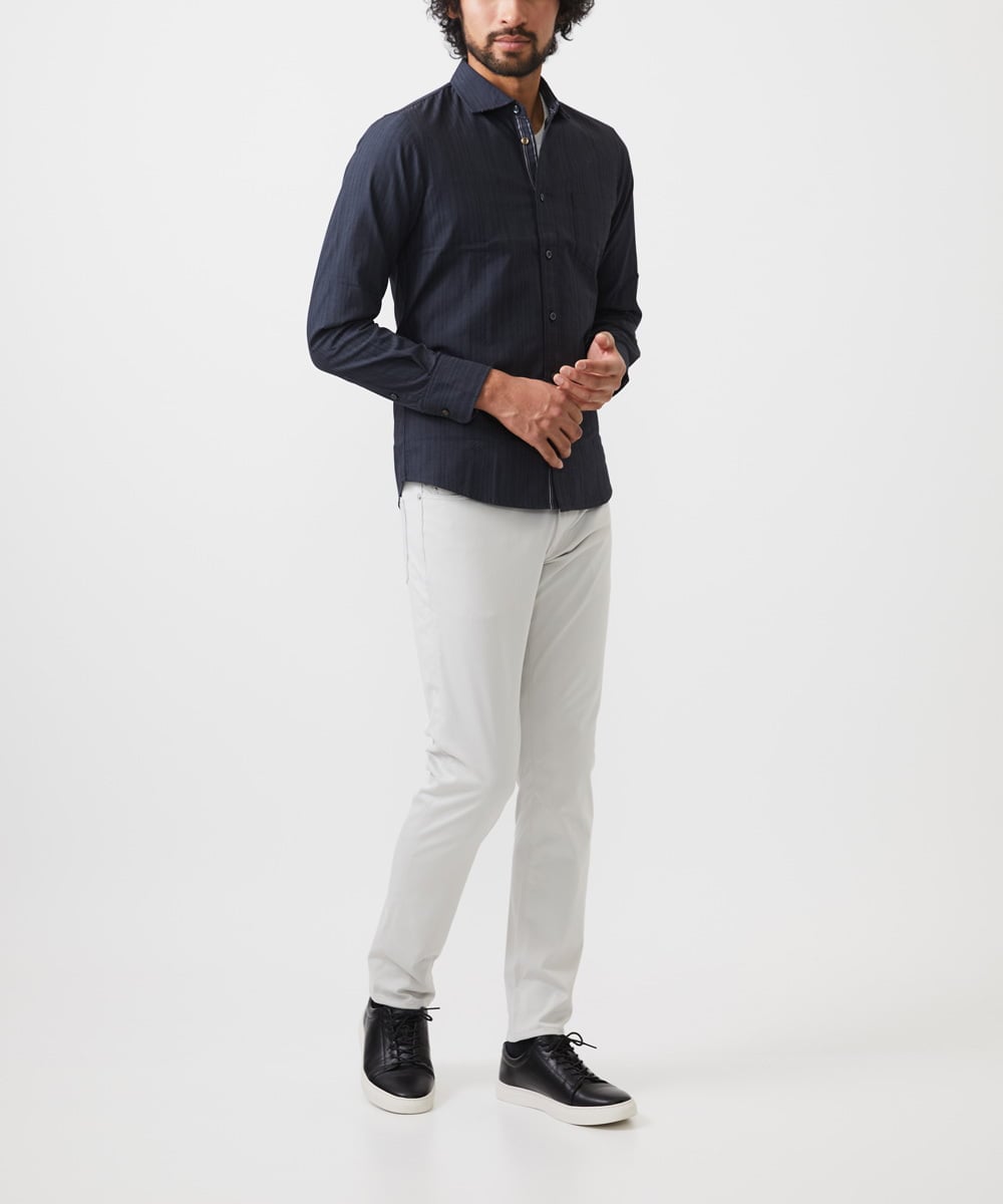 MKLAC04090 MK MICHEL KLEIN HOMME(MKミッシェルクランオム) 【色・サイズ残りわずか】ベーシックストレッチパンツ  アイボリー