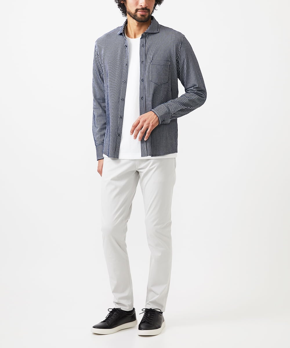MKLAC04090 MK MICHEL KLEIN HOMME(MKミッシェルクランオム) 【色・サイズ残りわずか】ベーシックストレッチパンツ  アイボリー