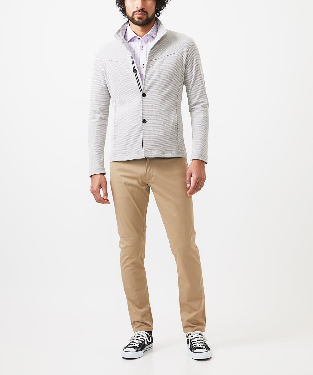 MKLAC04090 MK MICHEL KLEIN HOMME(MKミッシェルクランオム) 【色・サイズ残りわずか】ベーシックストレッチパンツ  ベージュ