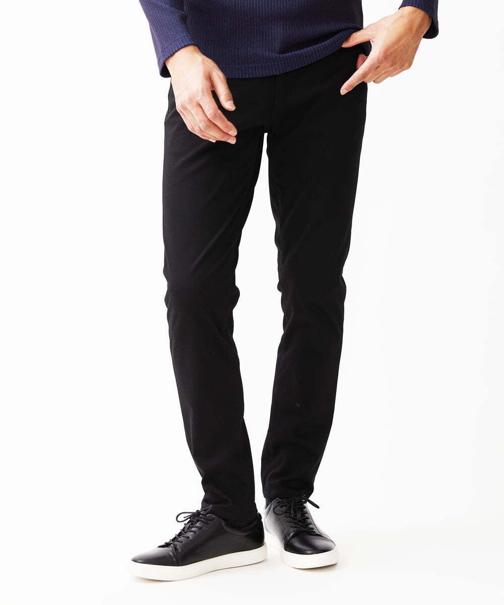MKLAC04090 MK MICHEL KLEIN HOMME(MKミッシェルクランオム) 【色・サイズ残りわずか】ベーシックストレッチパンツ  ブラック