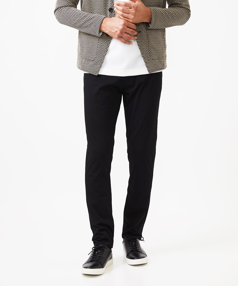 MKLAC04090 MK MICHEL KLEIN HOMME(MKミッシェルクランオム) 【色・サイズ残りわずか】ベーシックストレッチパンツ  ブラック