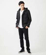 MKLAC04090 MK MICHEL KLEIN HOMME(MKミッシェルクランオム) 【色・サイズ残りわずか】ベーシックストレッチパンツ  ブラック