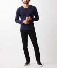MKLAC04090 MK MICHEL KLEIN HOMME(MKミッシェルクランオム) 【色・サイズ残りわずか】ベーシックストレッチパンツ  ブラック
