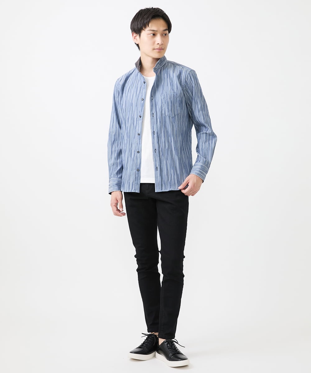 MKLAC04090 MK MICHEL KLEIN HOMME(MKミッシェルクランオム) 【色・サイズ残りわずか】ベーシックストレッチパンツ  ブラック