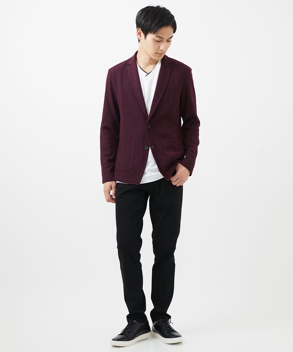 MKLAC04090 MK MICHEL KLEIN HOMME(MKミッシェルクランオム) 【色・サイズ残りわずか】ベーシックストレッチパンツ  ブラック