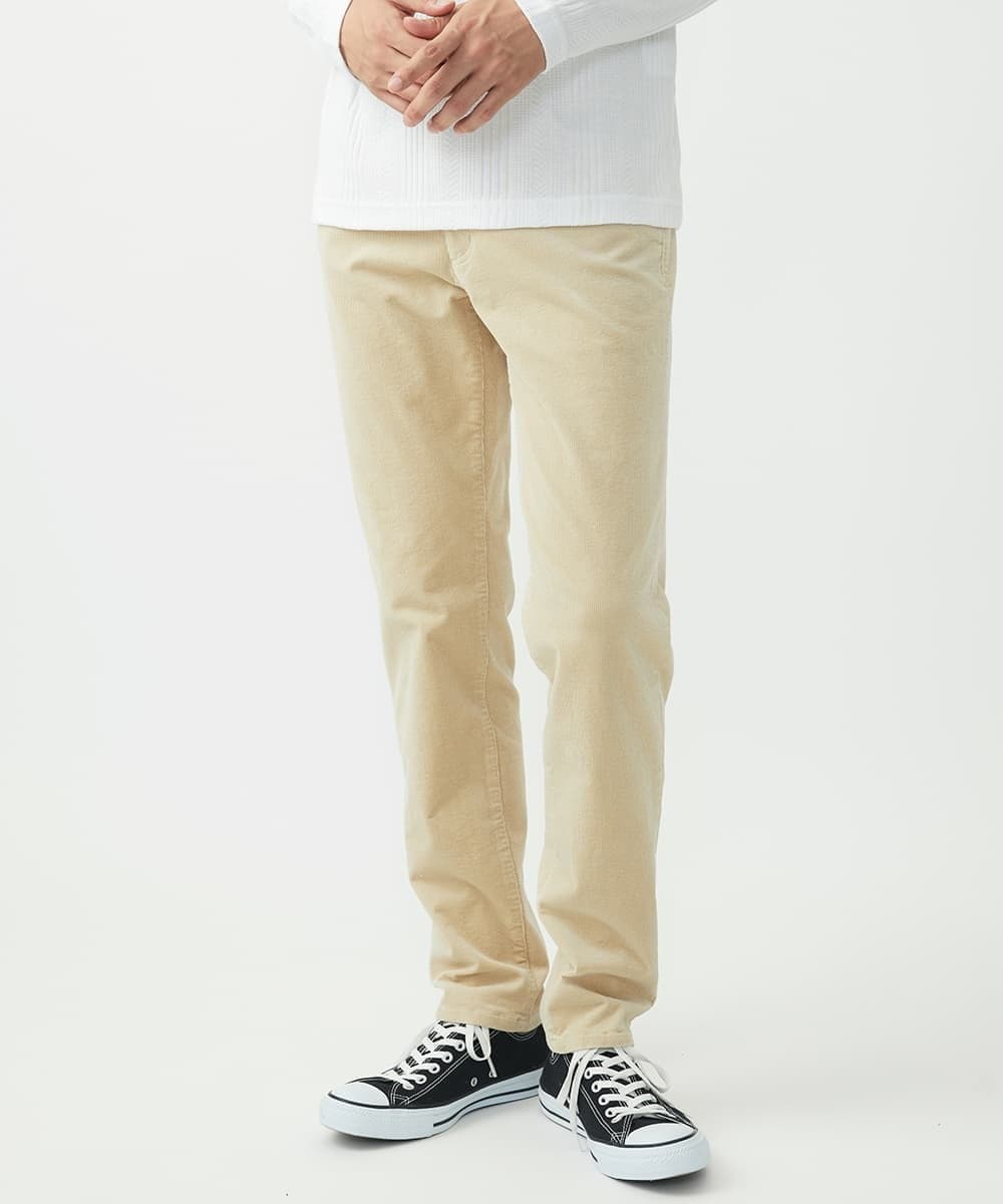 MKLAC11110 MK MICHEL KLEIN HOMME(MKミッシェルクランオム) 【残りわずか/在庫限り】ストレッチコールパンツ アイボリー