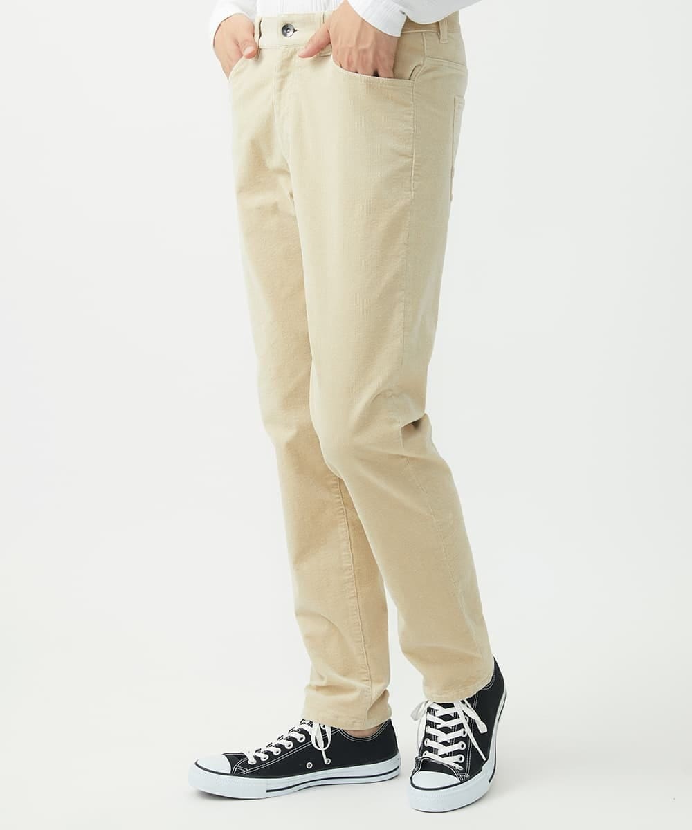 MKLAC11110 MK MICHEL KLEIN HOMME(MKミッシェルクランオム) 【残りわずか/在庫限り】ストレッチコールパンツ アイボリー